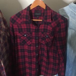 True Religion Collared Plaid Shirt